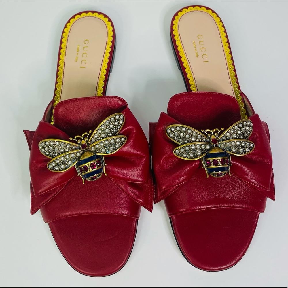 Nappa Queen Margaret Flat side Sandals - Picture 5 of 10